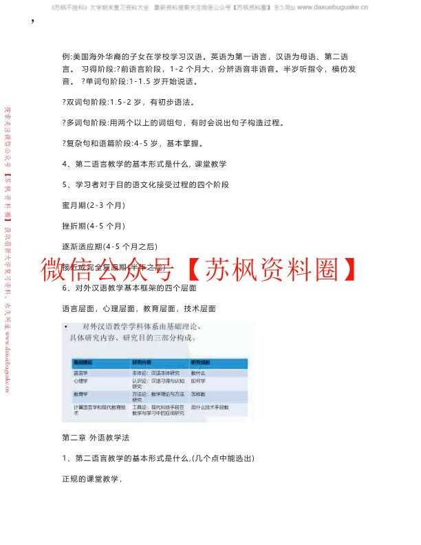 对外汉语教学概论